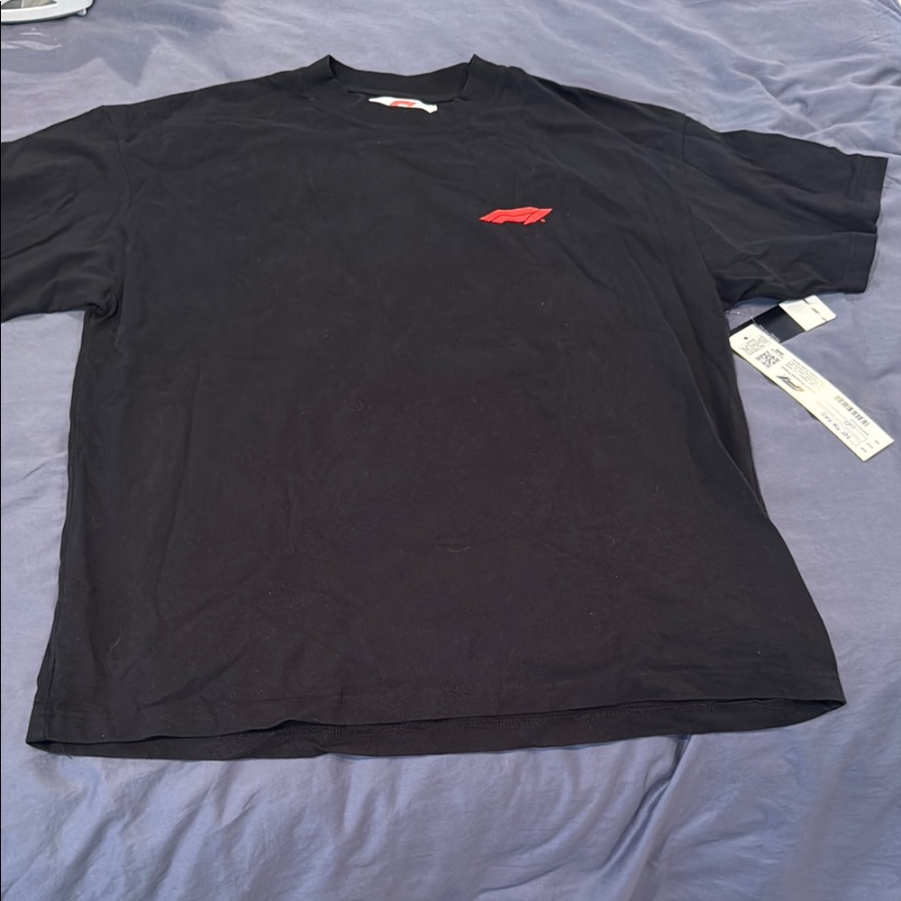 Black T-Shirt with Red Logo
